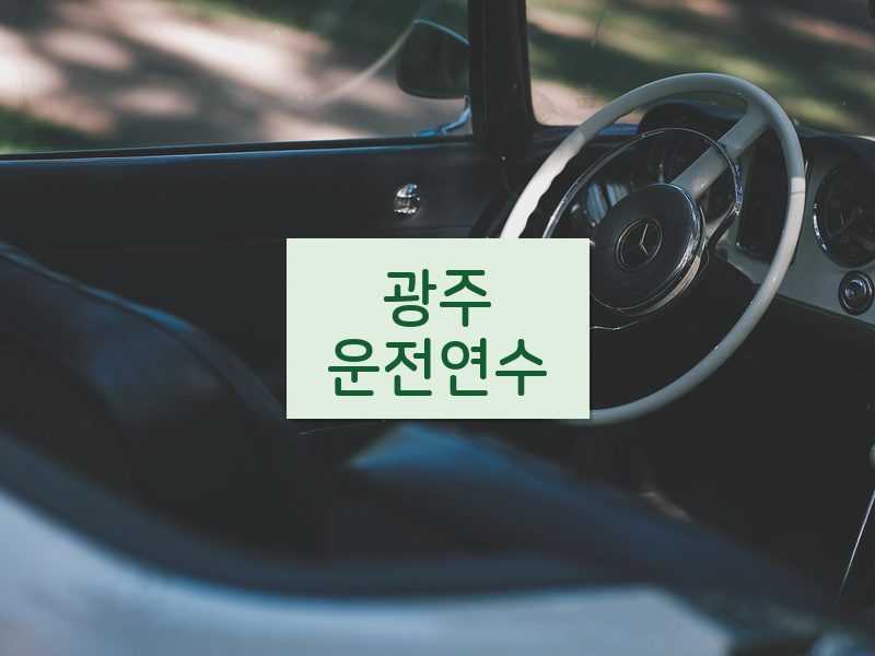 광주운전연수 후기