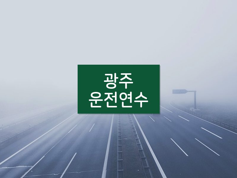 광주운전연수 후기