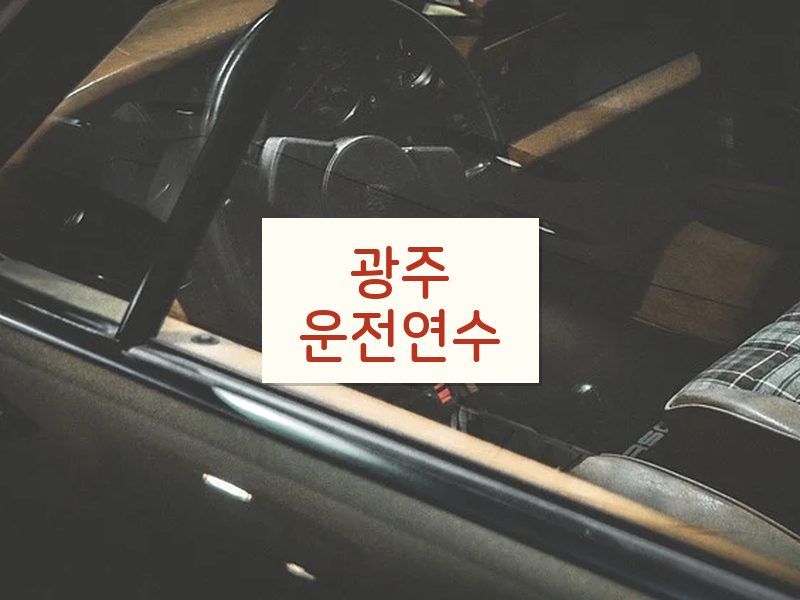 광주운전연수 후기