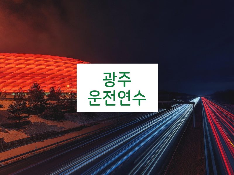 광주운전연수 후기