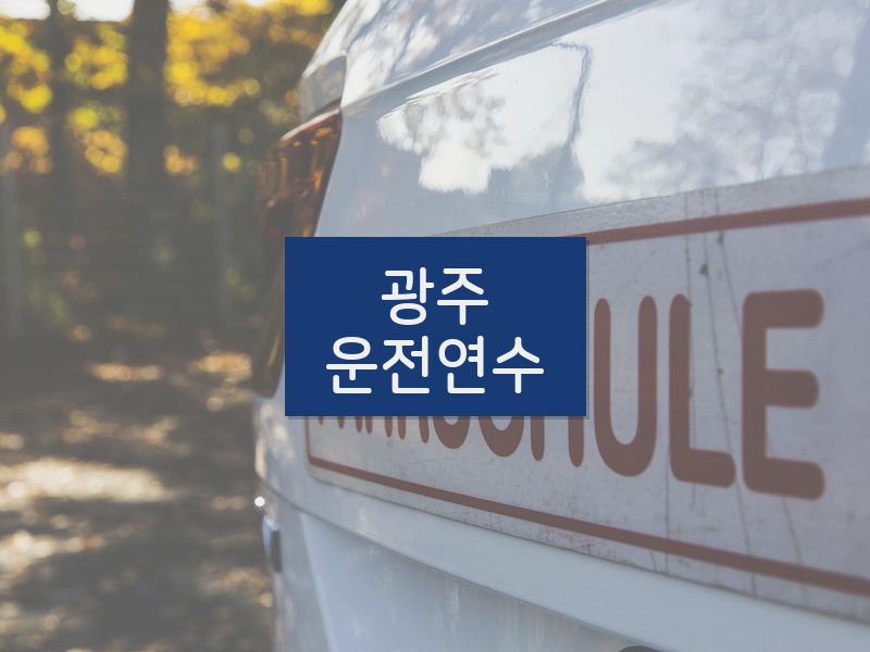 광주운전연수 후기