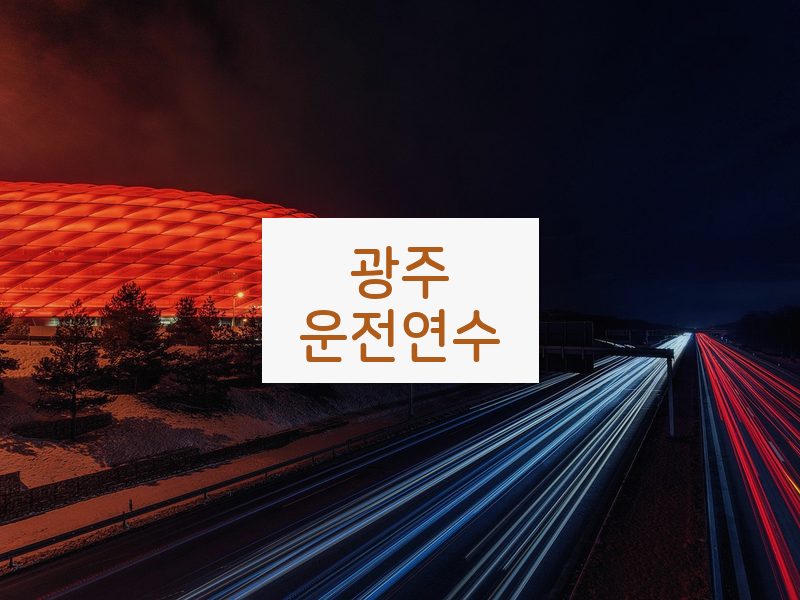 광주운전연수 후기