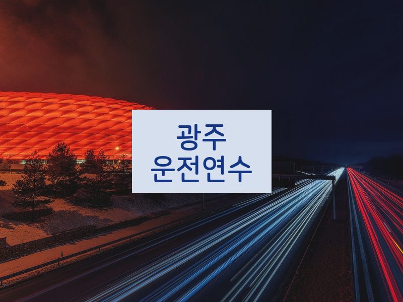 광주운전연수 후기