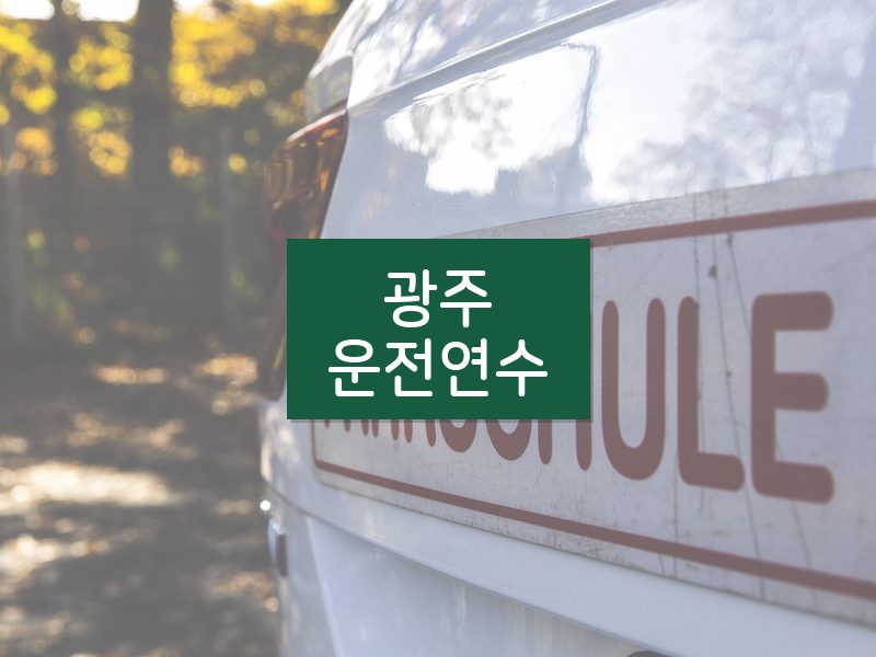 광주운전연수 후기