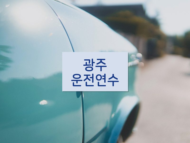 광주운전연수 후기