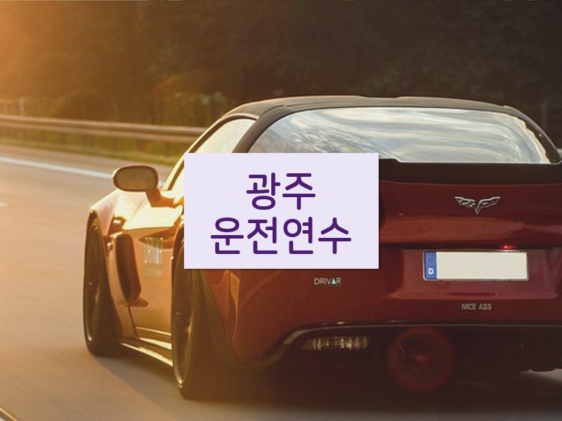 광주운전연수 후기