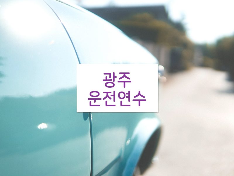 광주운전연수 후기