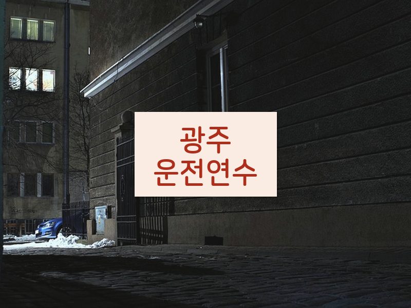 광주운전연수 후기