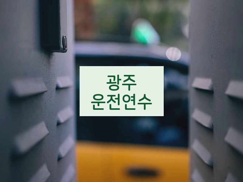 광주운전연수 후기