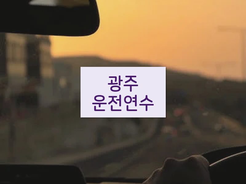 광주운전연수 후기
