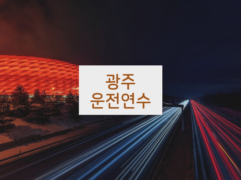 광주운전연수 후기