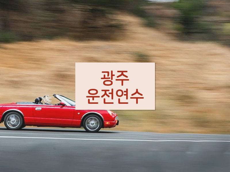 광주운전연수 후기