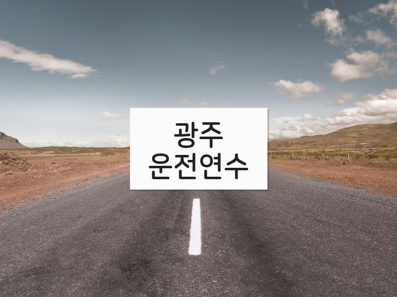 광주운전연수 후기