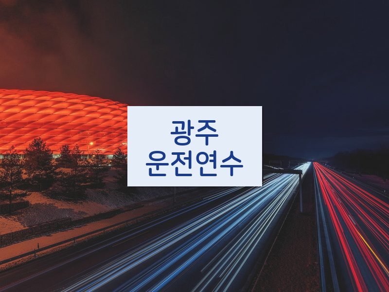 광주운전연수 후기