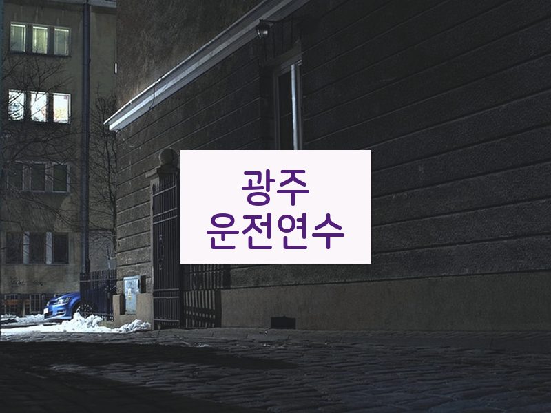 광주운전연수 후기