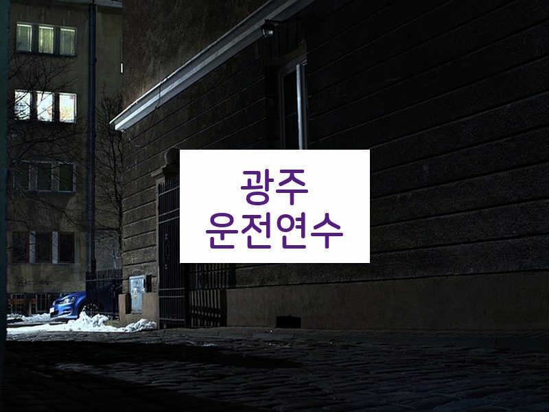광주운전연수 후기