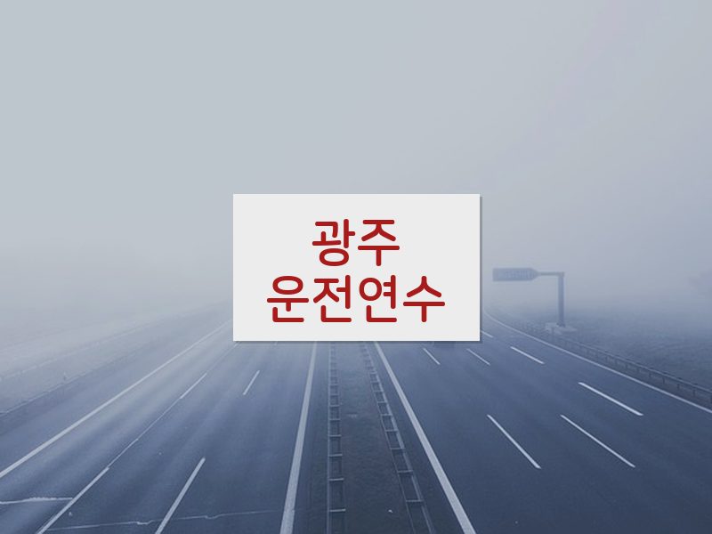 광주운전연수 후기