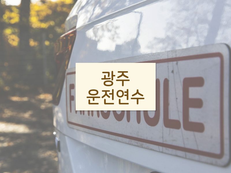 광주운전연수 후기