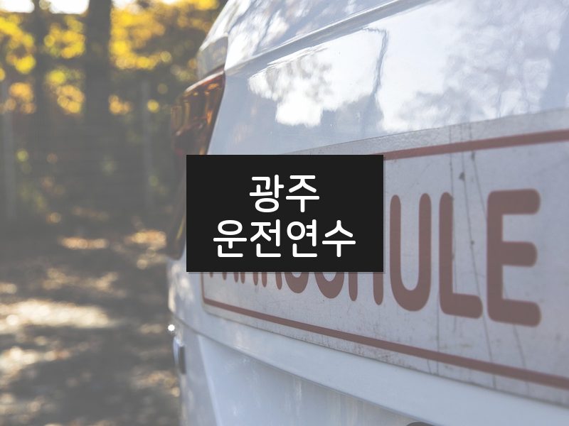 광주운전연수 후기