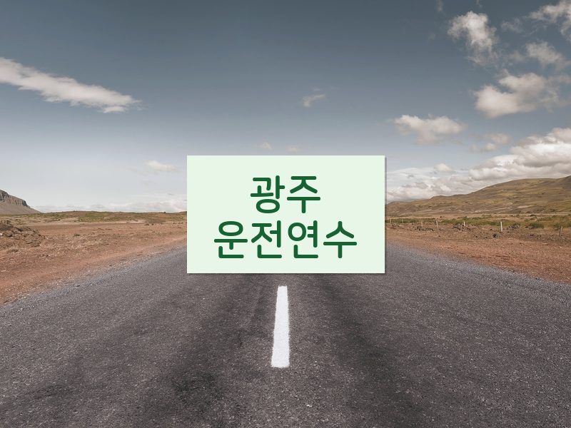 광주운전연수 후기