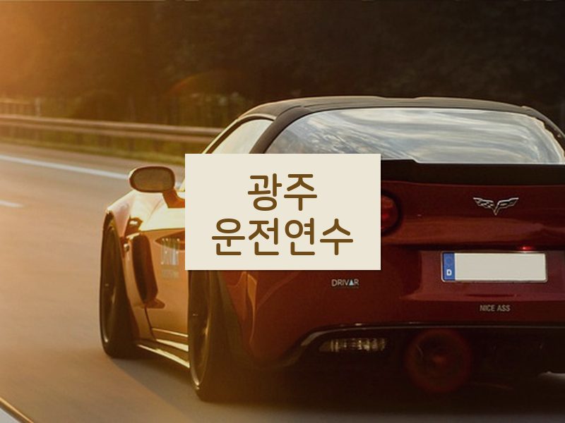 광주운전연수 후기