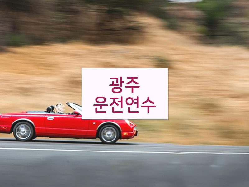 광주운전연수 후기