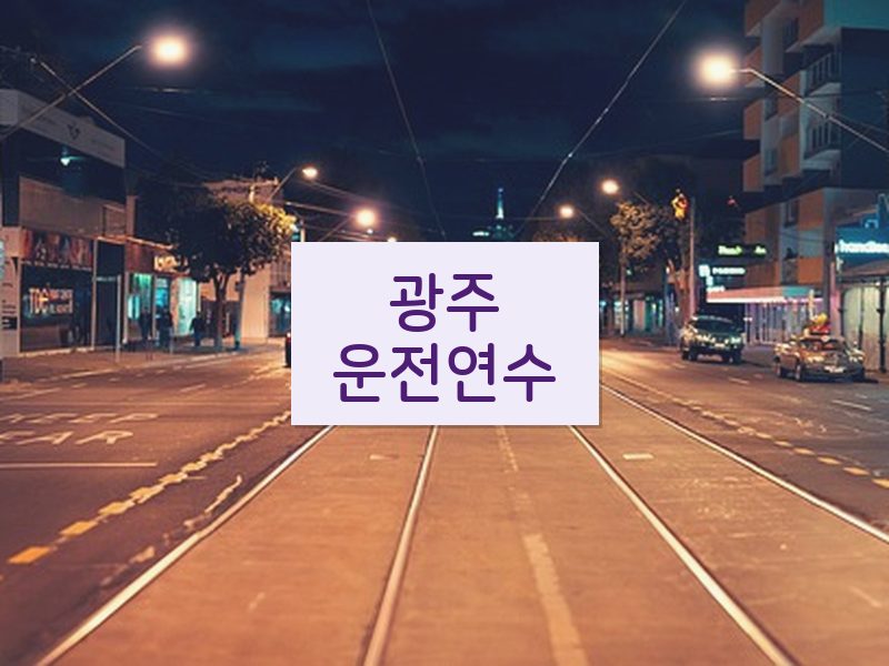 광주운전연수 후기