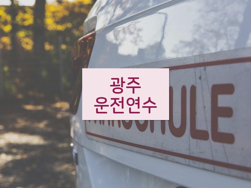 광주운전연수 후기