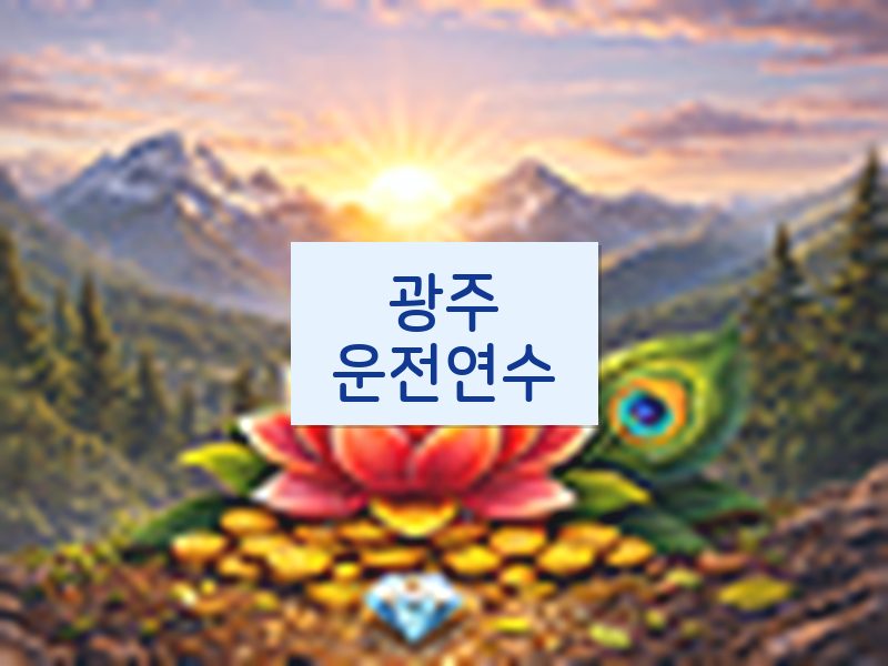 광주운전연수 후기