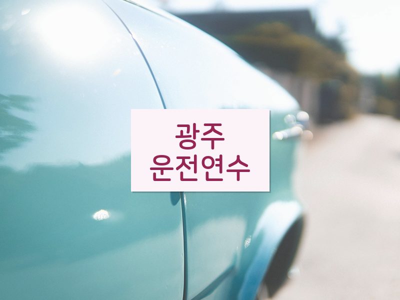 광주운전연수 후기