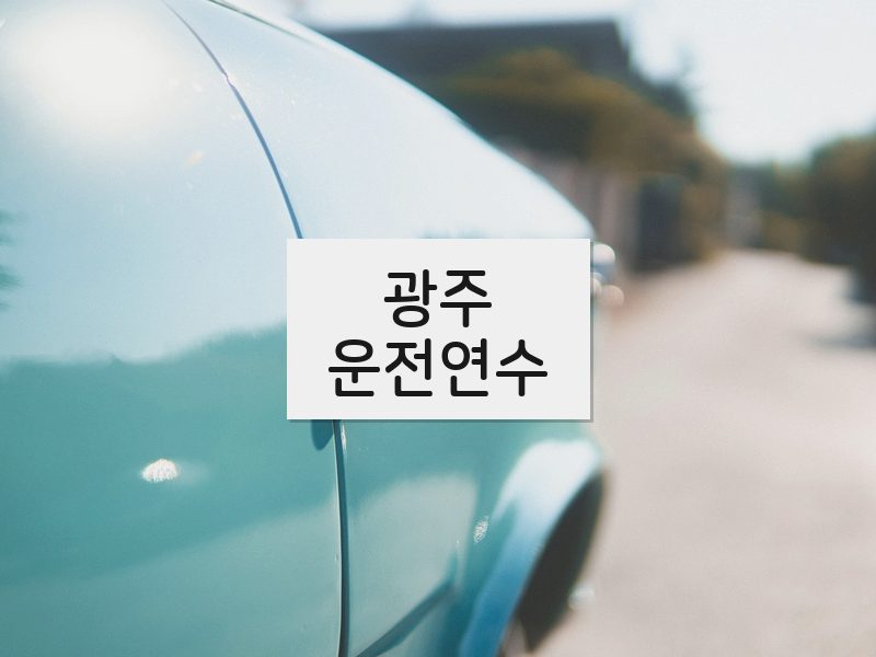광주운전연수 후기