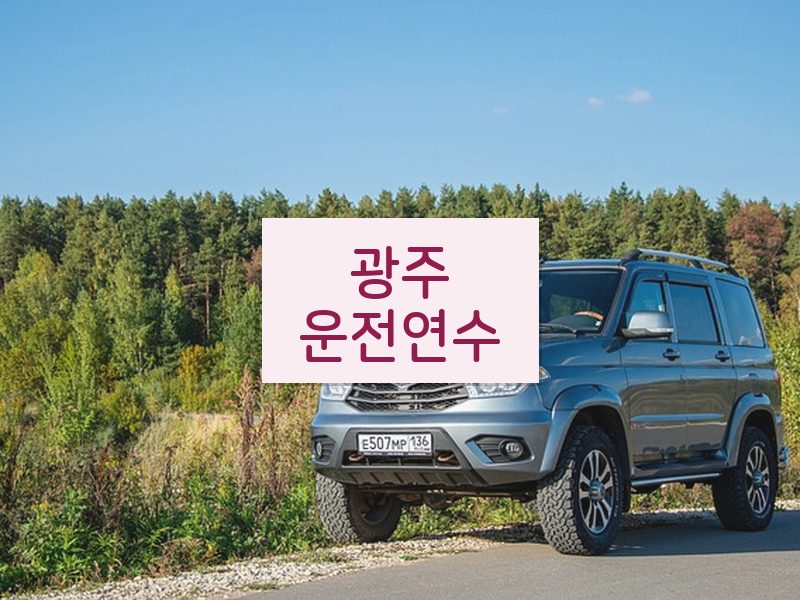 광주운전연수 후기