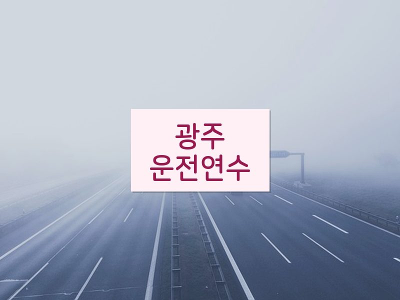 광주운전연수 후기
