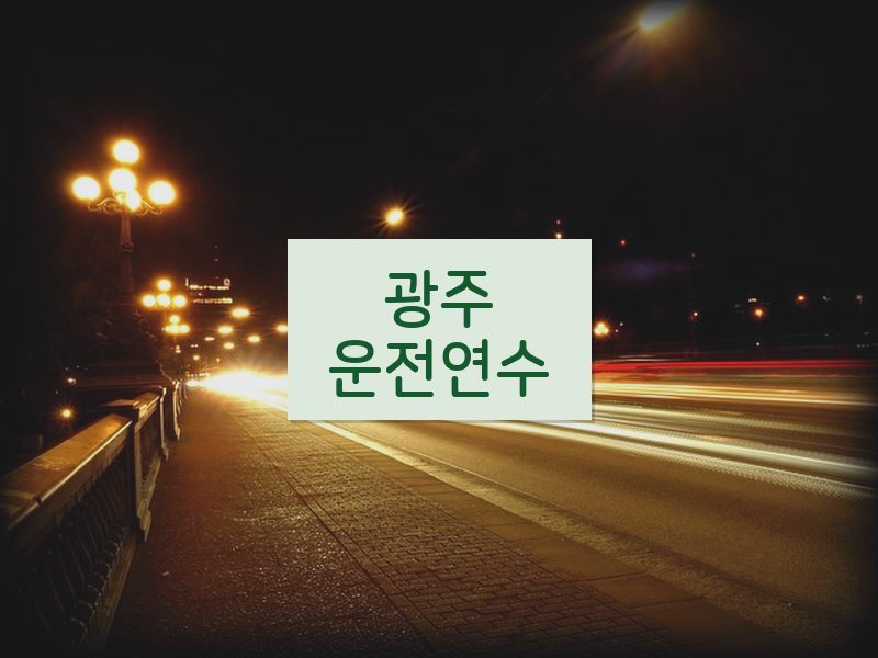 광주운전연수 후기