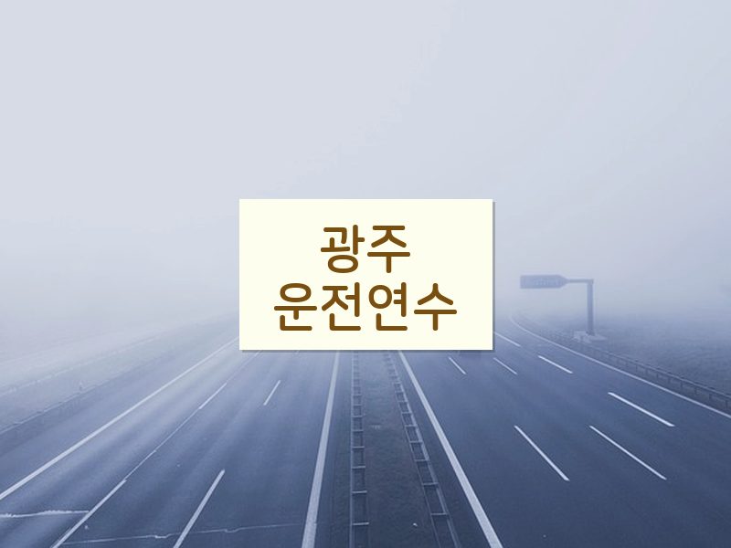 광주운전연수 후기