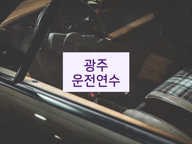 광주운전연수 후기