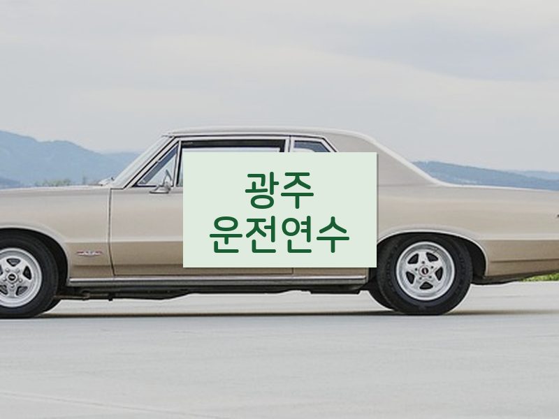 광주운전연수 후기