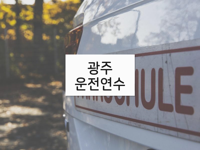 광주운전연수 후기