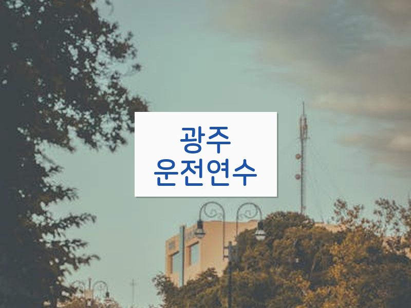 광주운전연수 후기