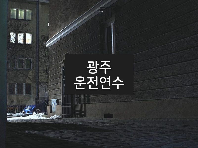 광주운전연수 후기