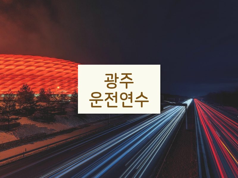 광주운전연수 후기