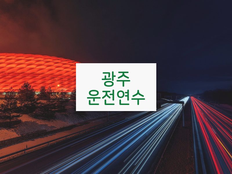 광주운전연수 후기