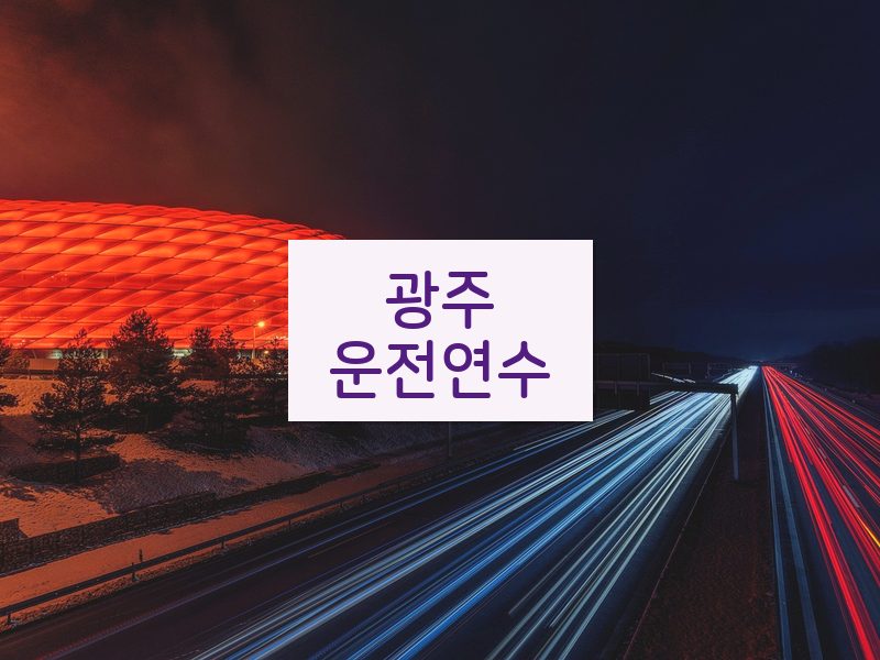 광주운전연수 후기