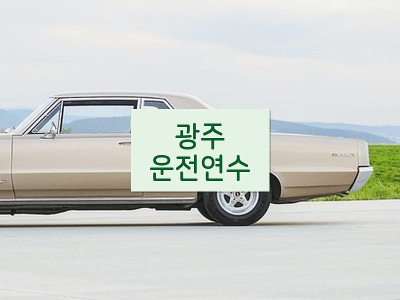 광주운전연수 후기