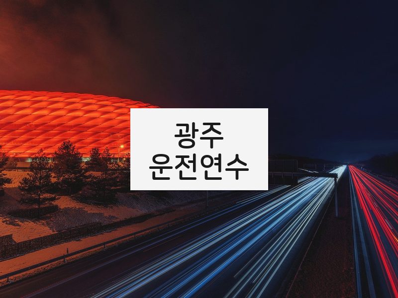 광주운전연수 후기