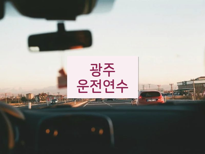 광주운전연수 후기