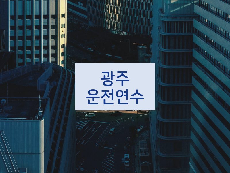 광주운전연수 후기
