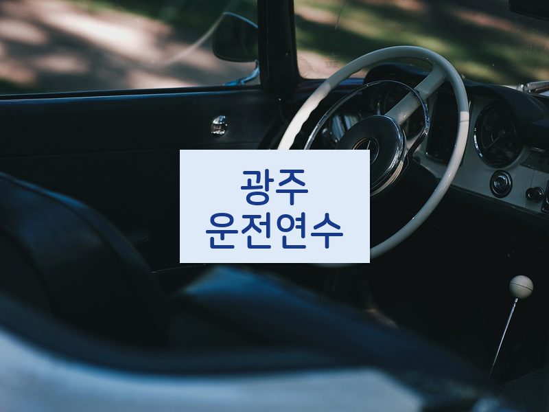 광주운전연수 후기