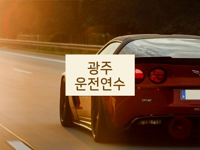 광주운전연수 후기
