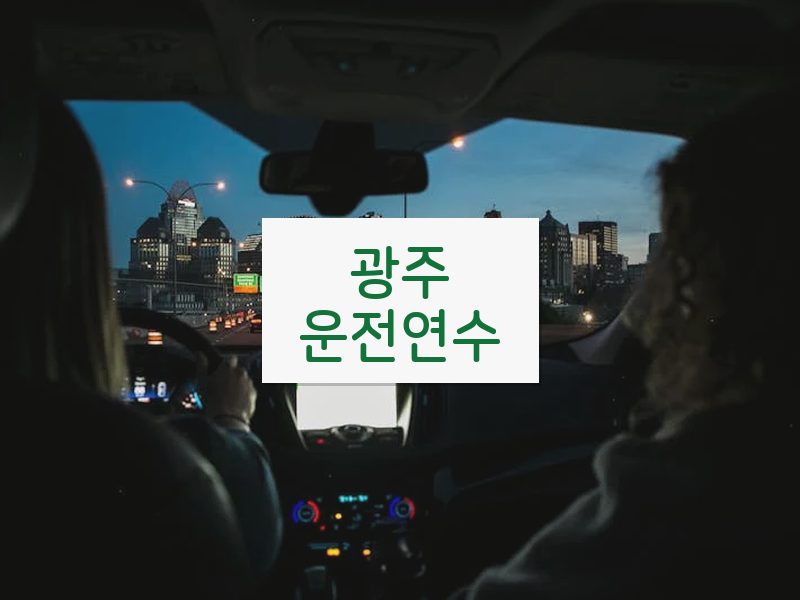 광주운전연수 후기